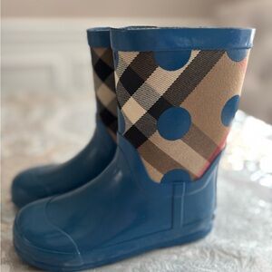 Rare! Burberry Plaid Rain Boots
